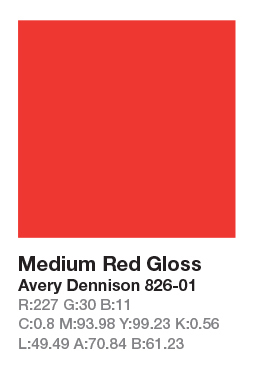 826-01 Medium Red š.123cm