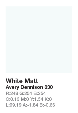 830 White Matt š.123cm