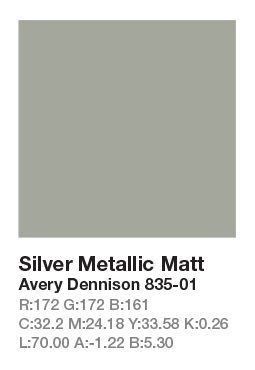 835-01 Silver Met.Matt š.123cm