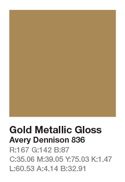 836 Gold Metallic š.123cm