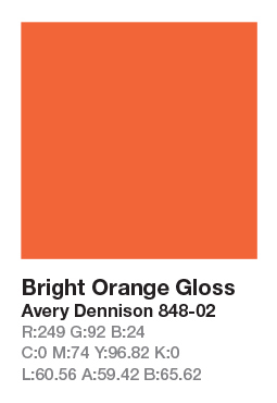 848-02 Bright Orange š.123cm