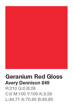 849 Geranium Red š.123cm