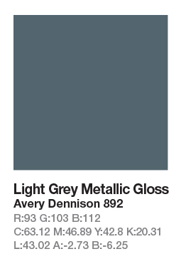 892 Light Grey Metallic š.123cm