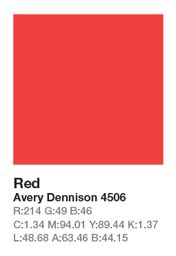 AVERY 4506 Red š.123cm