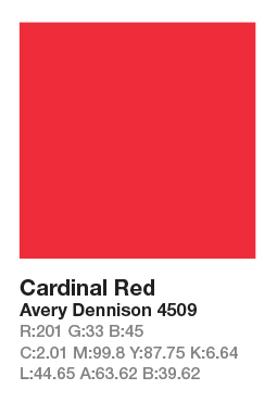 AVERY 4509 Cardinal Red š.123cm