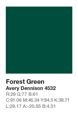 AVERY 4532 Forest Green š.123cm