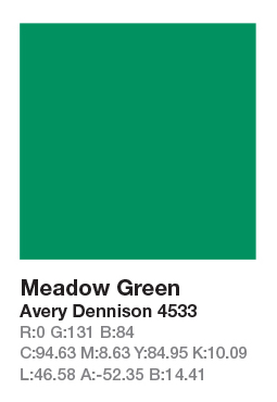 AVERY 4533 Meadow Green š.123cm
