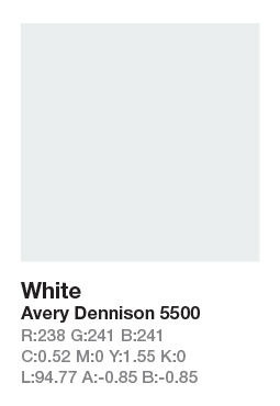 AVERY 5500 White š.123cm