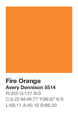 AVERY 5514 Fire Orange š.123cm