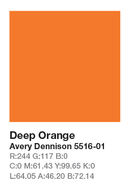 AVERY 5516-01 Deep Orange š.123cm