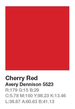 AVERY 5523 Cherry Red š.123cm