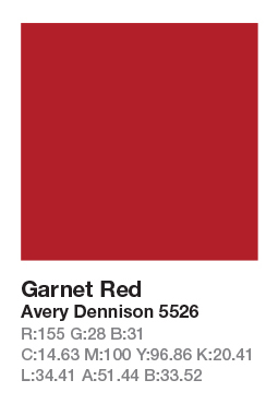 AVERY 5526 Garnet Red š.123cm