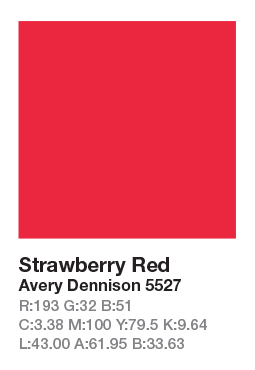 AVERY 5527 Strawberry Red š.123cm
