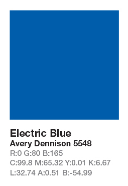 AVERY 5548 Electric Blue š.123cm