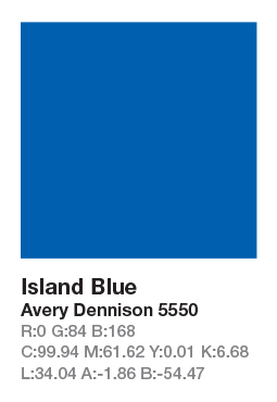 AVERY 5550 Island Blue š.123cm
