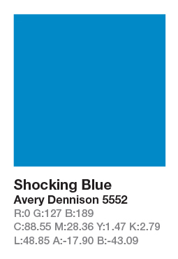 AVERY 5552 Shocking Blue š.123cm