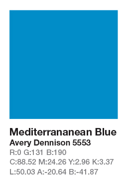 AVERY 5553 Mediterranean Blue š.123cm