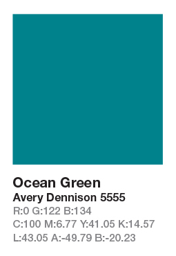 AVERY 5555 Ocean Green š.123cm