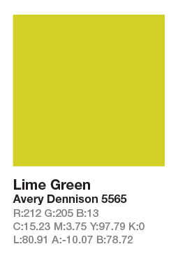 AVERY 5565 Lime Green š.123cm