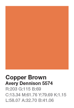 AVERY 5574 Copper Brown š.123cm