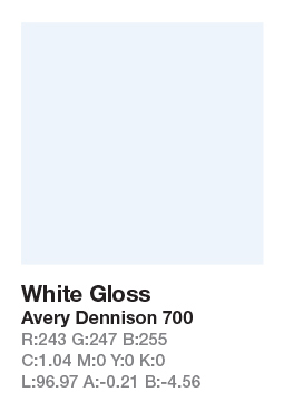 Avery 700 White š.123cm