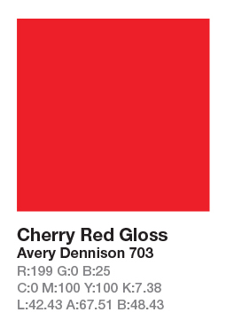 Avery 703 Cherry Red š.123cm