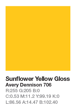 Avery 706 Sunflower Yellow š.123cm
