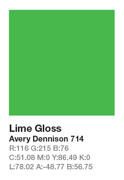 Avery 714 Lime š.123cm