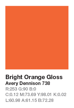 Avery 738 Bright Orange š.123cm