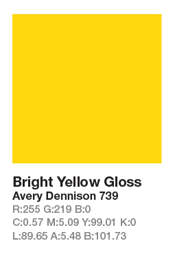 Avery 739 Bright Yellow š.123cm