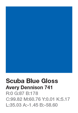 Avery 741 Scuba Blue š.123cm