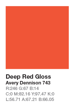 Avery 743 Deep Red š.123cm