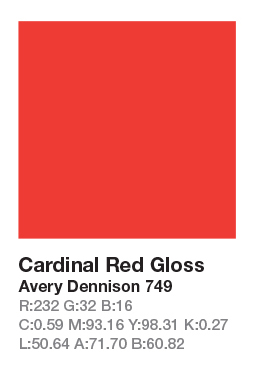 Avery 749 Cardinal Red š.123cm