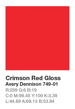 Avery 749-01 Crimson Red š.123cm