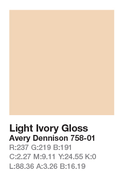 Avery 758-01 Light Ivory š.123cm