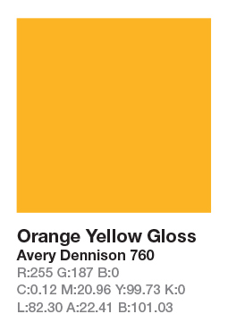 Avery 760 Orange Yellow š.123cm