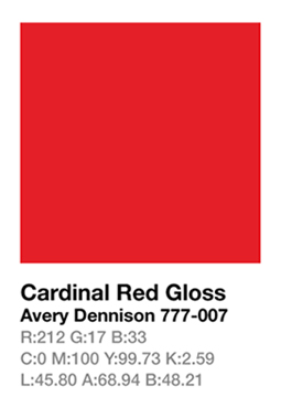 Avery 777-007 Cardinal Red š.123cm