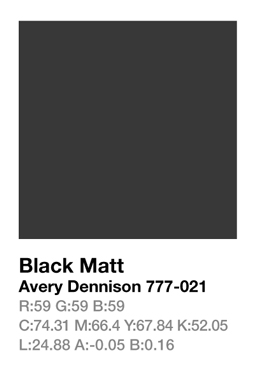 Avery 777-021 Black Matt š.123cm