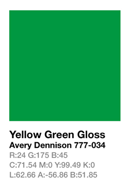Avery 777-034 Yellow Green š.123cm