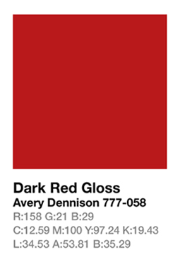 Avery 777-058 Dark Red š.123cm