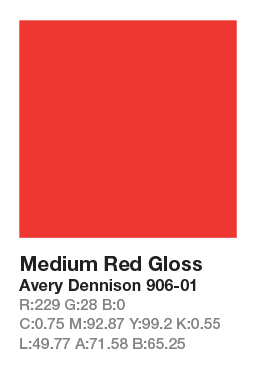 Avery 906-01 Medium Red š.123cm