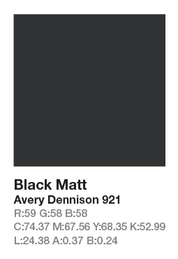 Avery 921 Black Matt š.123cm