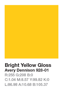 Avery 928-01 Bright Yellow š.123cm