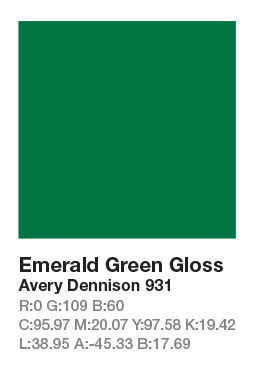 Avery 931 Emerald Green š.123cm