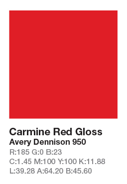 Avery 950 Carmine Red š.123cm