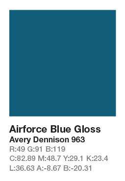Avery 963 Airforce Blue š.123cm