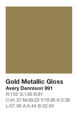 Avery 991 Gold Metallic š.123cm