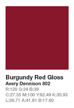 802 Burgundy Red  .123cm