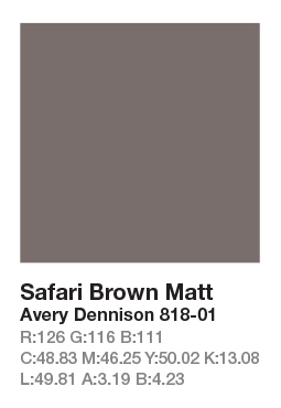 818-01 Safari Brown Matt .123cm