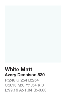 830 White Matt .123cm